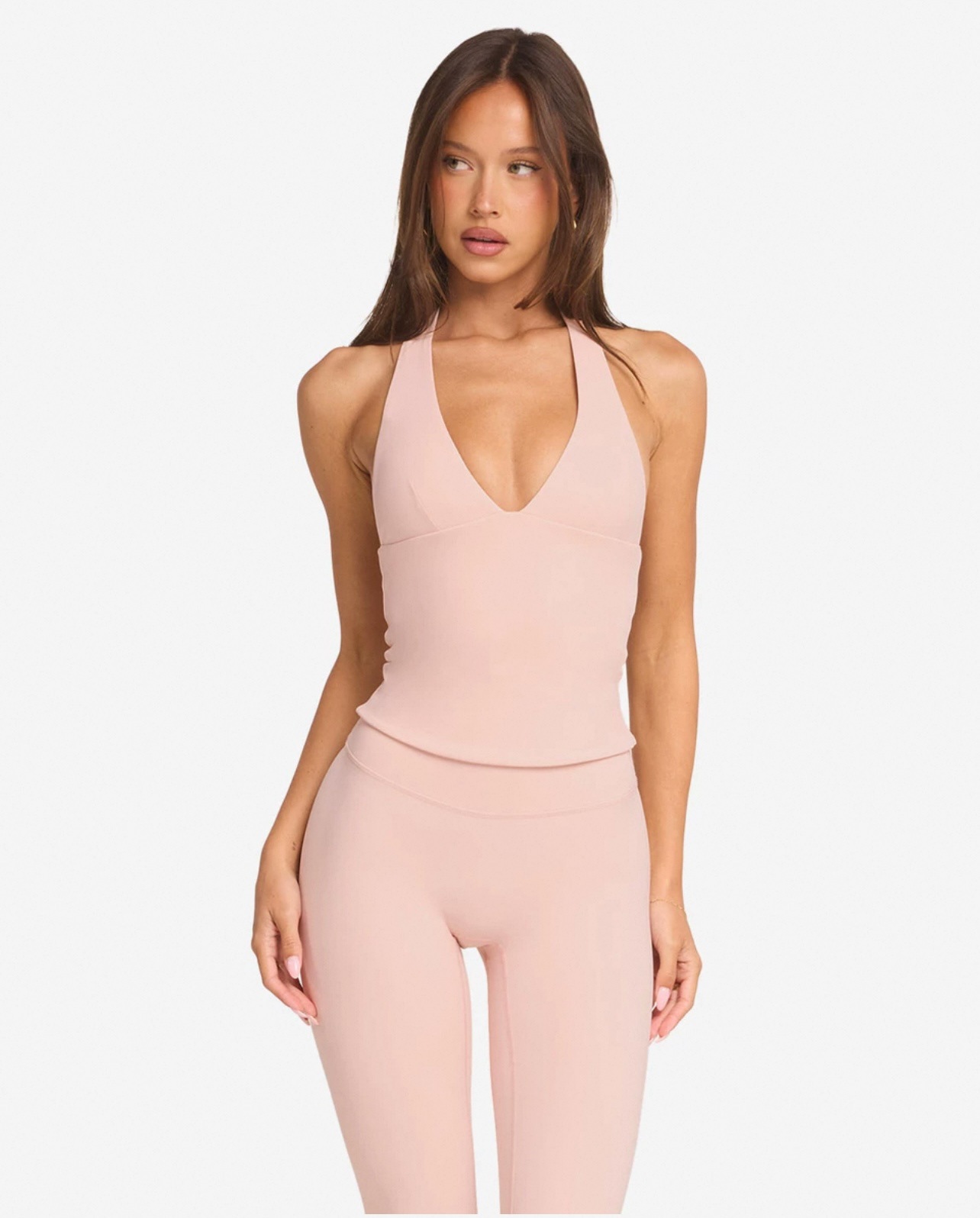 Chaleco de yoga de Amazon transfronterizo europeo y americano para mujer con almohadilla para el pecho con cuello en V halter nude tops deportivos de secado rápido