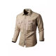 Men's Long-sleeved Cotton Shirt Tooling Cotton Shirt Men's Loose Cotton Non-ironing Shirt Outdoor Casual Top
