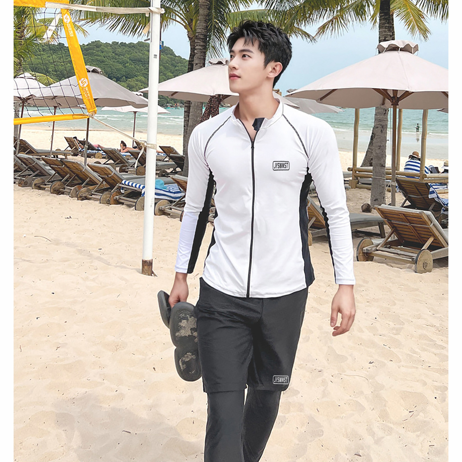 Wetsuit Men's Top Sunscreen Quick-drying Scuba Suit Surfsuit Long-sleeved Warm Swimsuit Jellyfish Suit Swimming Jacket