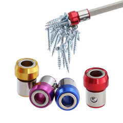 Strong Magnetic Winding Ring, Magnetic Head with Magnetic Ring, Metal Screwdriver Head with Magnetic Positioner, Universal Magnetic Ring Steel Sleeve