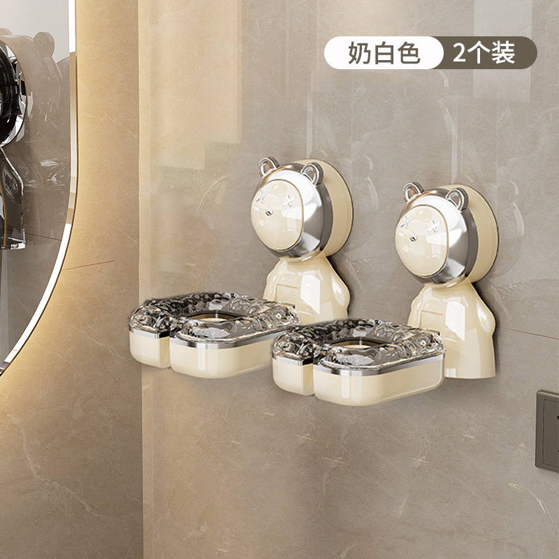 Soporte para Secador de Pelo de Pared Plástico Sin Perforación para Baño