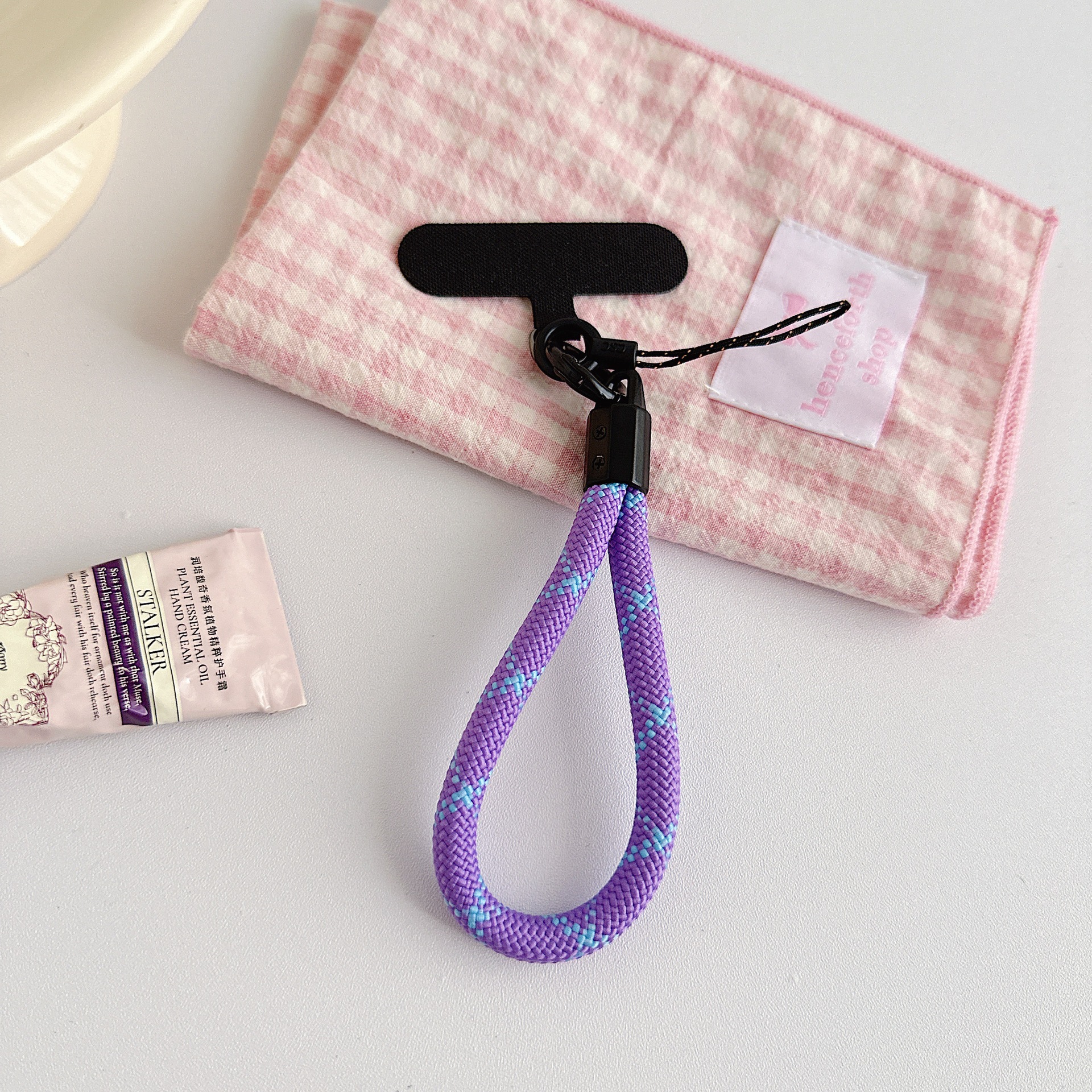 Teléfono móvil de nylon tejido corto con clip multifuncional bolso portátil colgante accesorios colgante universal