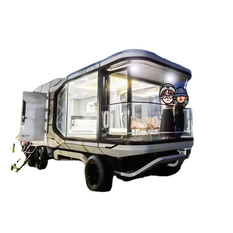 Alta gama de alojamiento residencial boutique red red de drenaje de flujo cápsula espacial inteligente salvaje 180 grados de observación vagabundo fábrica de tecnología cápsula