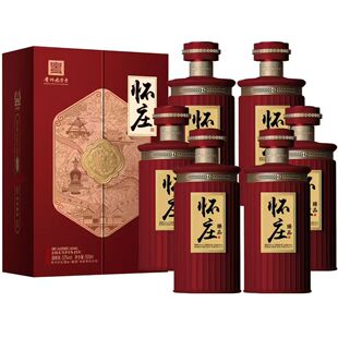 ��ׯ��Ʒ53���u���Ͱ׾Ƽ��Z500ml*6ƿ�tɫ�����Y���b