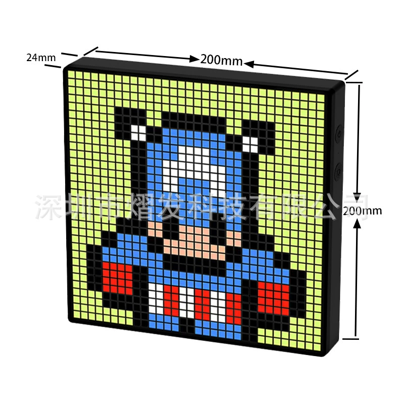 LED Pixel Clock Display (32×32) — Bluetooth DIY Desktop & Wall-Mount, Alarm & App Control