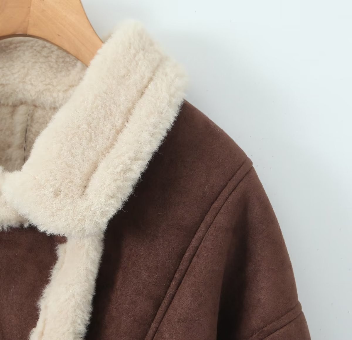 Damenjacke Mit Lammfelloptik Für Den Herbst Und Den Winter_voghion.com