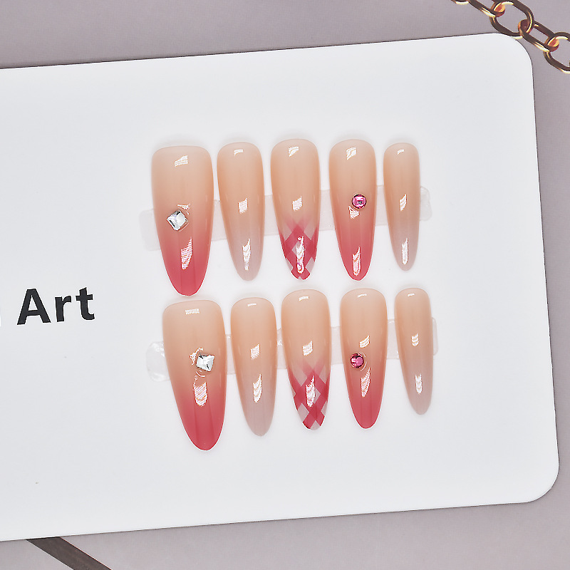 10 piezas de explosión para usar manicure, manicure rosa puro, estudiantes de manicure, almendras, uñas largas, verano nuevo