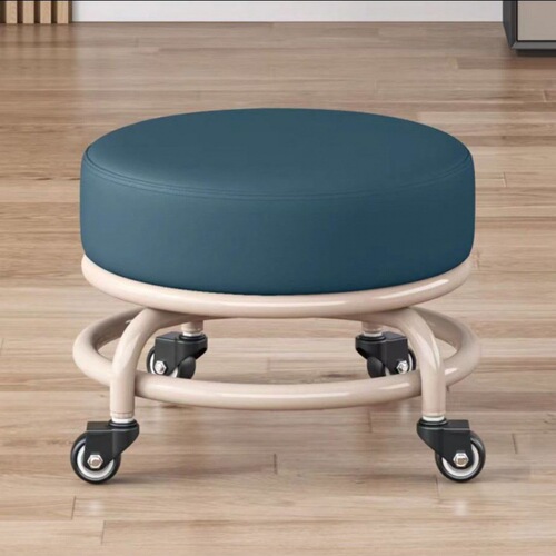 Household pulley low stool, shoe changing stool, children's toddler stool, rotating stool, foot bath, living room, floor wiping, beautiful seam universal wheel chair