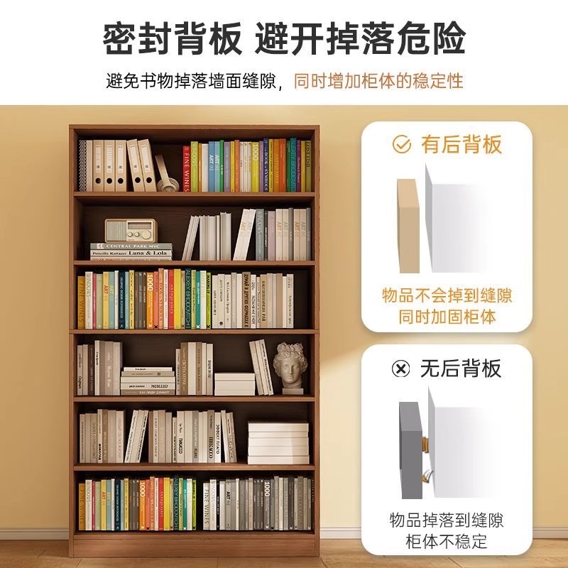 实木书架落地置物架简易靠墙转角储物架学生书柜客厅家用窄柜立柜|undefined