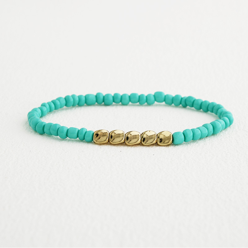 13g Weight Bracelets Classification 1 Piece Quantity Daily Occasion Seed Bead Material Geometric Pattern Unisex Gender Plating Design Simple Style Style Simple Style Geometric Seed Bead Plating Unisex Bracelets 3