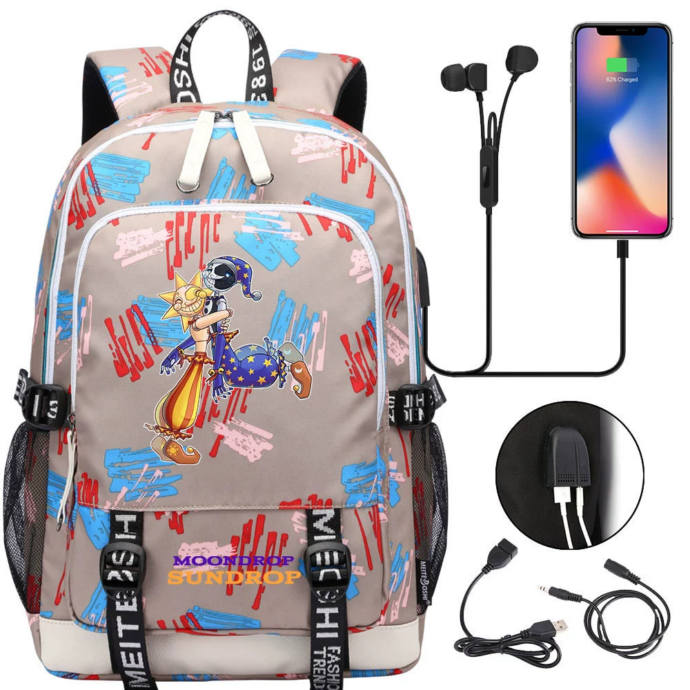 School bag solar-powered for leisure, backpack, for teenagers