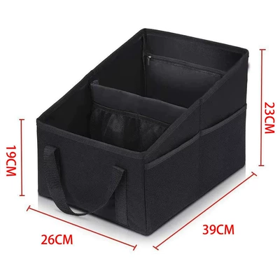 Car storage bag/box — Car Storage Box, Multi-Layer - storage-box-black