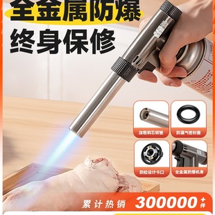 Flame Spray Gun, Torch Gun, Hair-Burning Cassette Gas Handheld Flame Gun, Gas Tank Ignition Gun, Household Baking Lighter