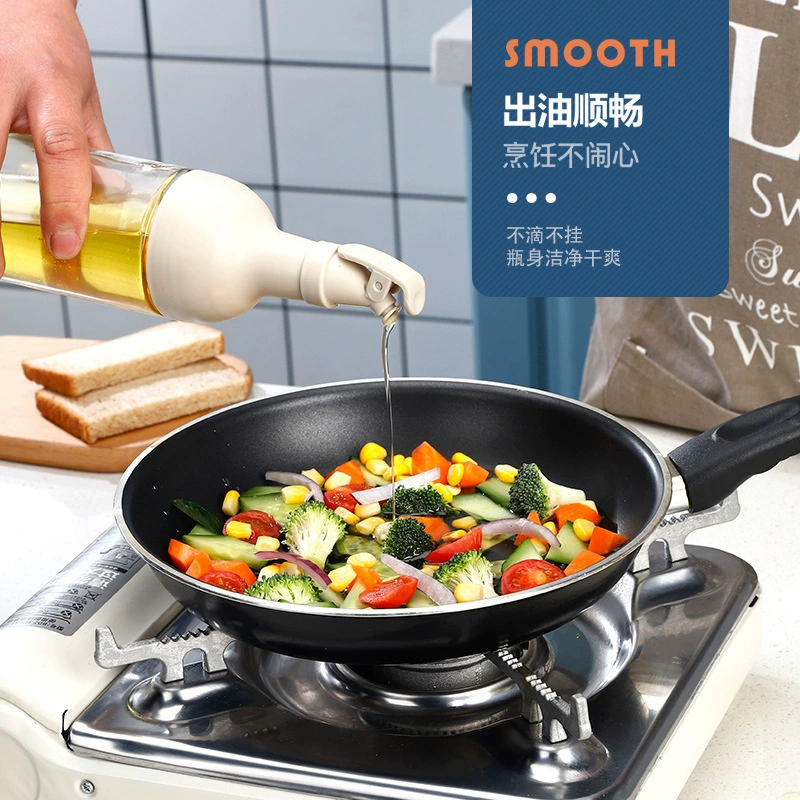 Прозрачная емкость для масла и соусов, стеклянная бутылка для кухни, герметичная, 500 мл