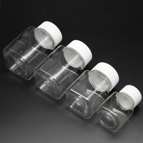 Wholesale 60ml 80 100ml plastic bottle PET transparent bottle square wide mouth sample bottle sub-packaging bottle