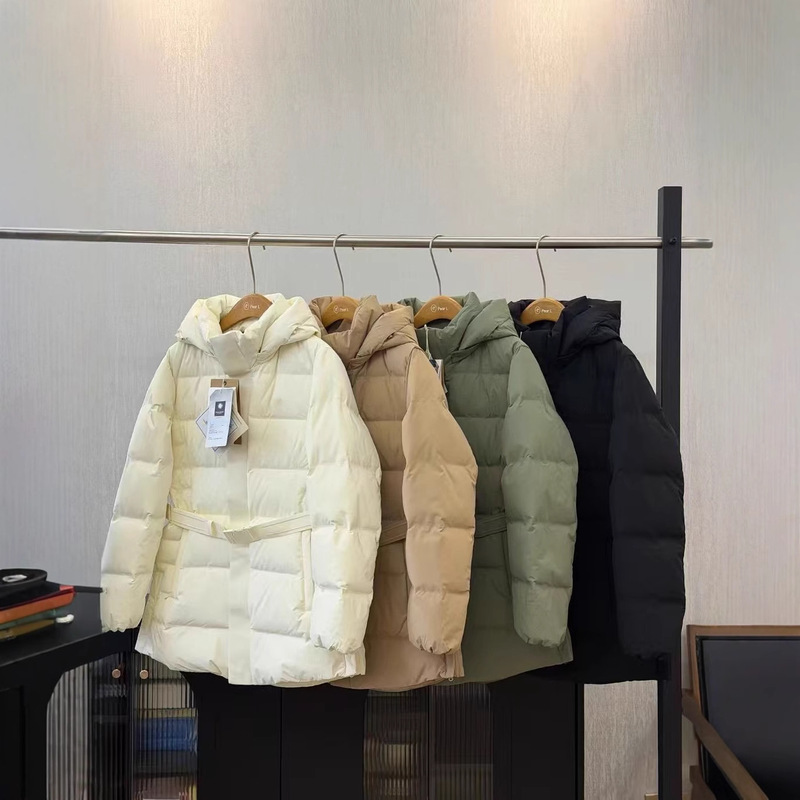 25 New Two Little Pine Trees down Jacket Women's Long Belt Slim Fit High-Fiber Women's down Coat 25 New Two Little Pine Trees down Jacket Women's Long Belt Slim Fit High-Fiber Women's down Coat