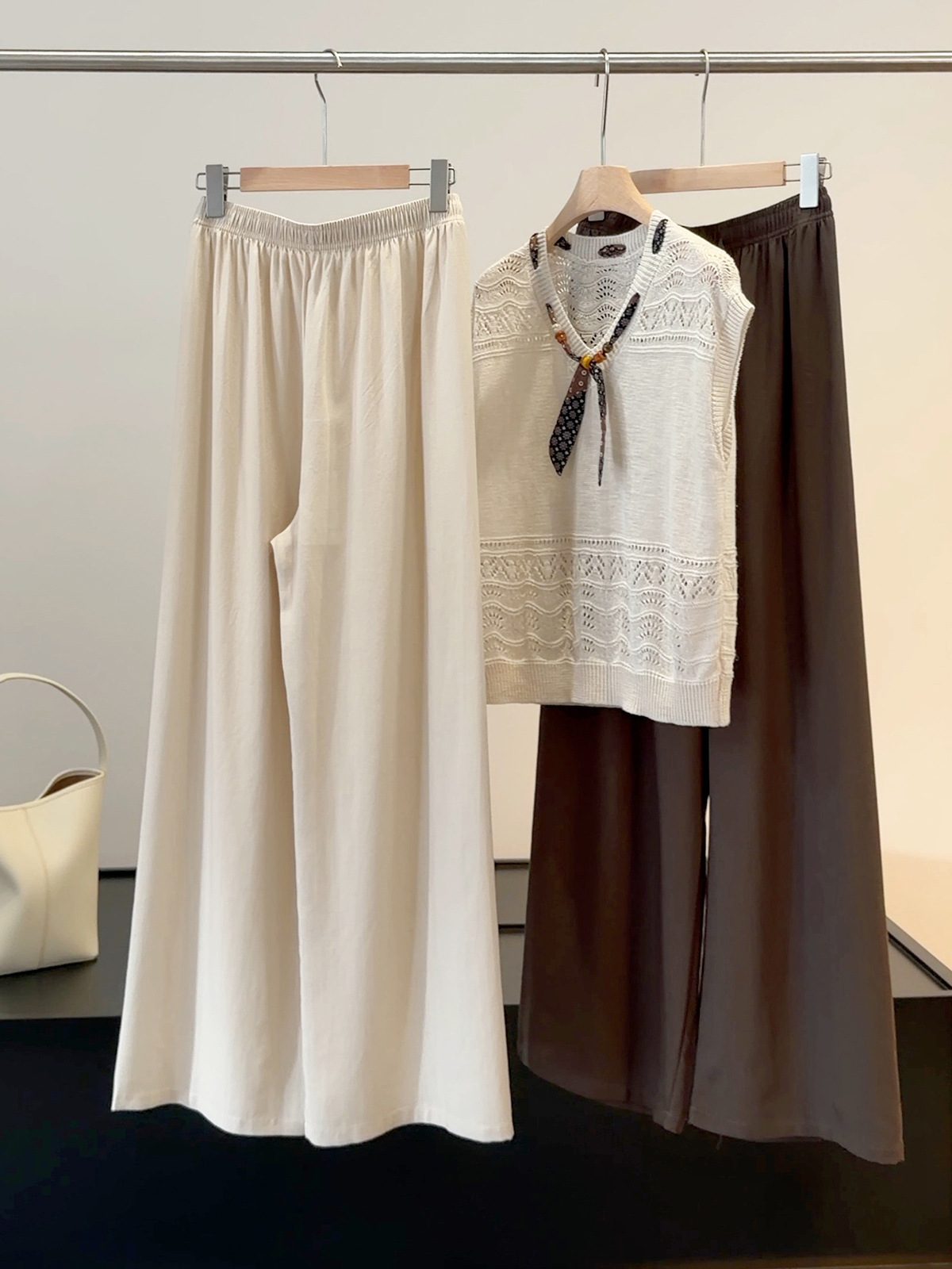 Women's High-Waisted Wide Leg Pants Style Cotton Linen Drawstring Slimming Casual Trousers Versatile Thin Summer_ecoleips.com