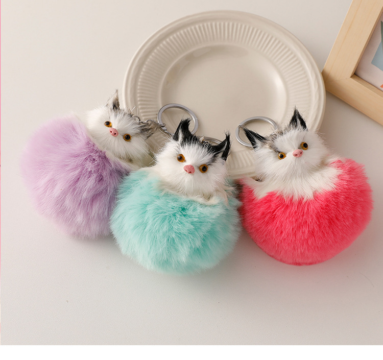 Estilo Coreano Aleación Gato Unisexo Colgante De Bolsa Llaveros display picture 1