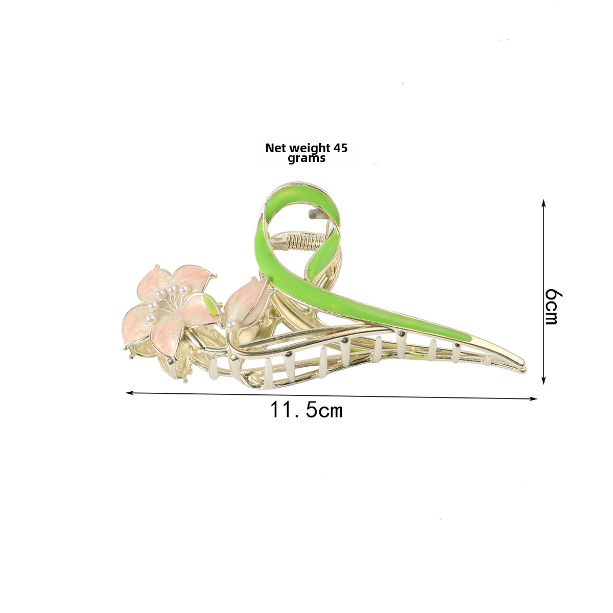 Pinza per capelli a tulipano in metallo stile coreano_voghion.com