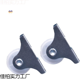 1 inch directional flat wheel silent wheel small pulley soft rubber wheel push wheel furniture caster snow shovel stick pulley