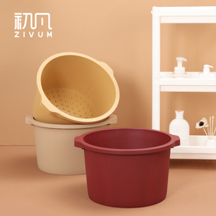 Foot Bath Bucket over the Calf Household High Deep Bucket Plastic Foot Bath Basin Plus Height Massage Foot Bath Bucket