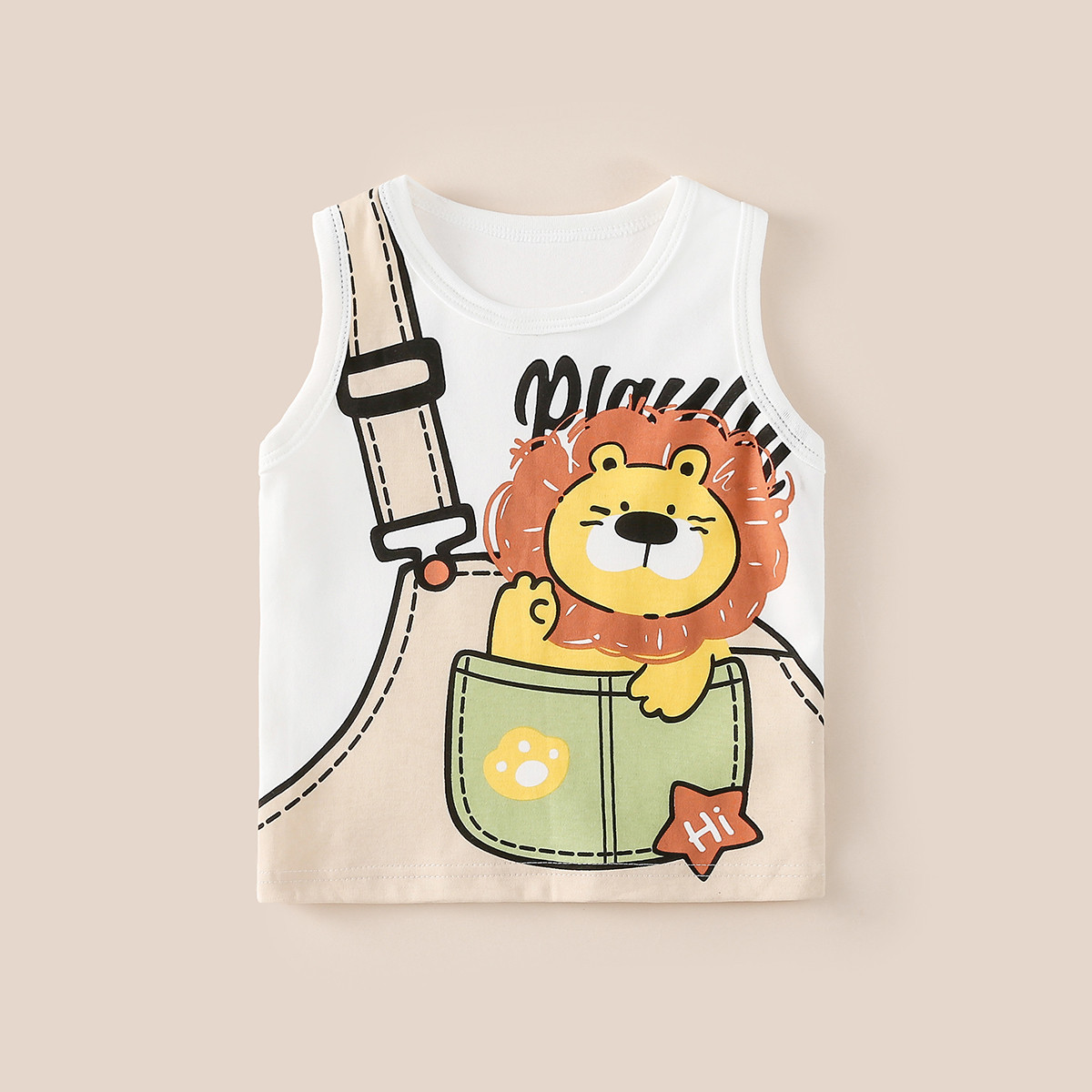 代理の赤ちゃんのベストの服の夏の薄いタイプの子供の純綿の上着の男女の子供のガーターの袖なしの底のシャツ