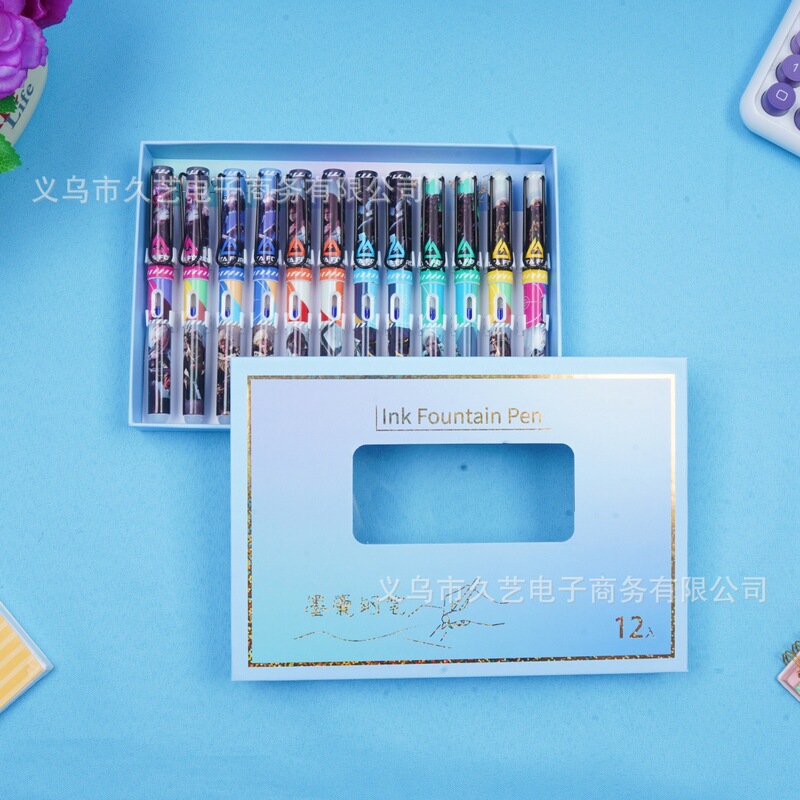 Delta Action 12-Pack Erasable Fountain Pens for Elementary School Students, with Replaceable Ink Cartridges, Posture-Correcting Writing Pens, Reward Delta Action 12-Pack Erasable Fountain Pens for Elementary School Students, with Replaceable Ink Cartridges, Posture-Correcting Writing Pens, Reward