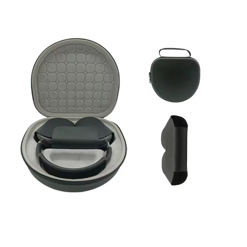 Чехол для AirPods Max SENVJK EVA - прочный жесткий чехол, черная ручка / черная спящая / серый спящий