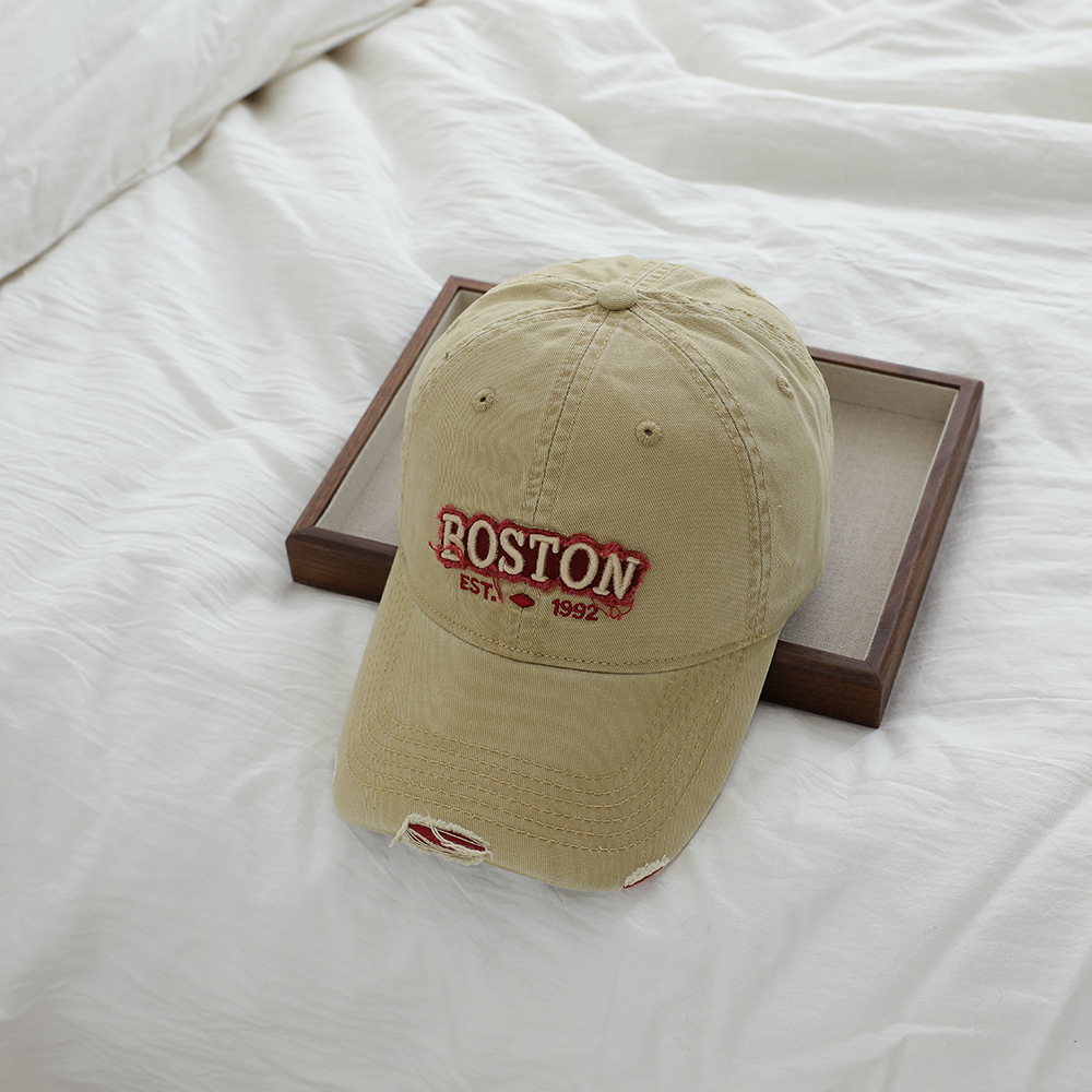 Niños retro hacer viejas letras bordadas sombrero de béisbol de vaqueros sombrero de primavera y otoño suave sombrero casual sombrero de lengua sombrero sombrero de sol