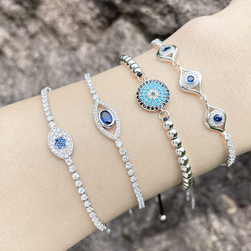 New Cross-Border Trendy European and American Style Devil's Eye Bracelet for Women Personalized Creative Blue Eye Bracelet Bracelet Brh63 New Cross-Border Trendy European and American Style Devil's Eye Bracelet for Women Personalized Creative Blue Eye Bracelet Bracelet Brh63