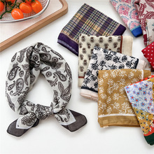 55腰果小方巾丝巾女春秋夏季拍照防晒头巾韩版围巾装饰领巾