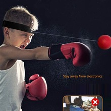 头戴式拳击反应球专注力训练球儿童头戴速度球解压成人健身回弹球