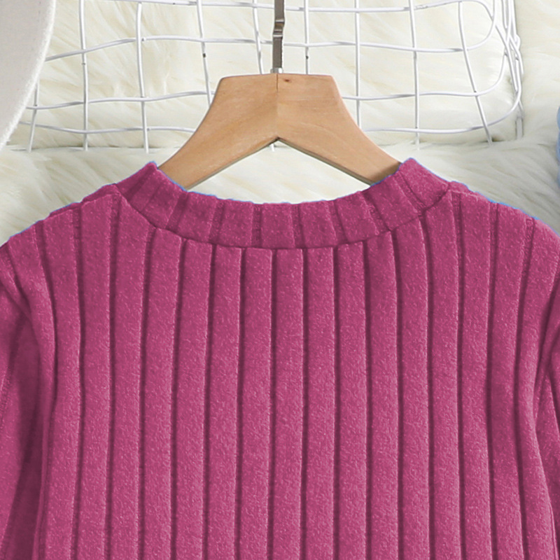 Mädchen Rippstrick Langarmset Für Den Herbst Und Winter Modisch_voghion.com