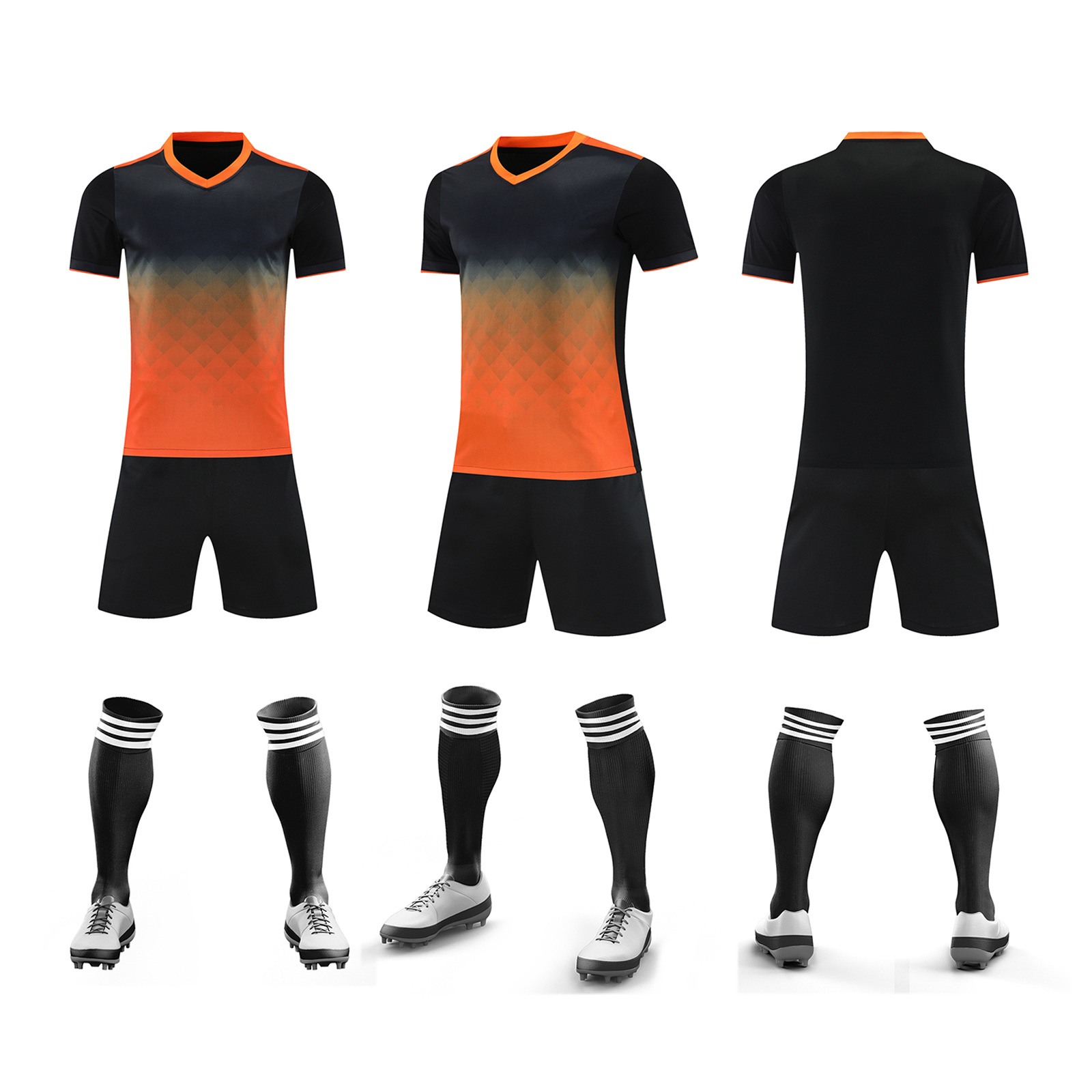 Ropa de entrenamiento de fútbol verano nuevo estudiante adulto ropa de correr al aire libre casual juego de secado rápido ropa de equipo número de impresión ropa de clase