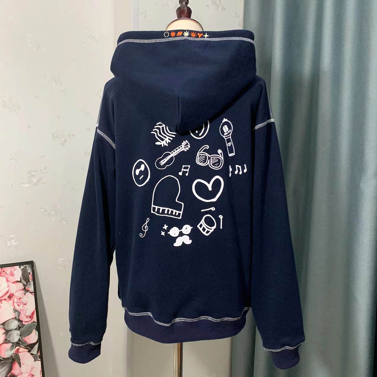 Navy Zipper Hoodie