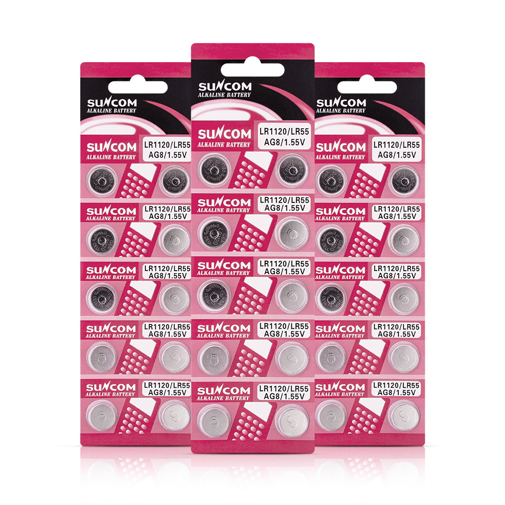 新光电池suncom AG8 LR1120 电子手表纽扣电池1.5V厂家直供