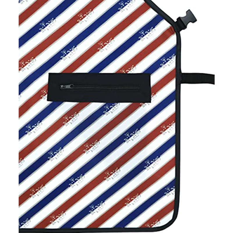 Lienzo delantal patrón de impresión multi-color opcional cremallera gran bolsillo almacenamiento carpintería multifuncional delantal al por mayor