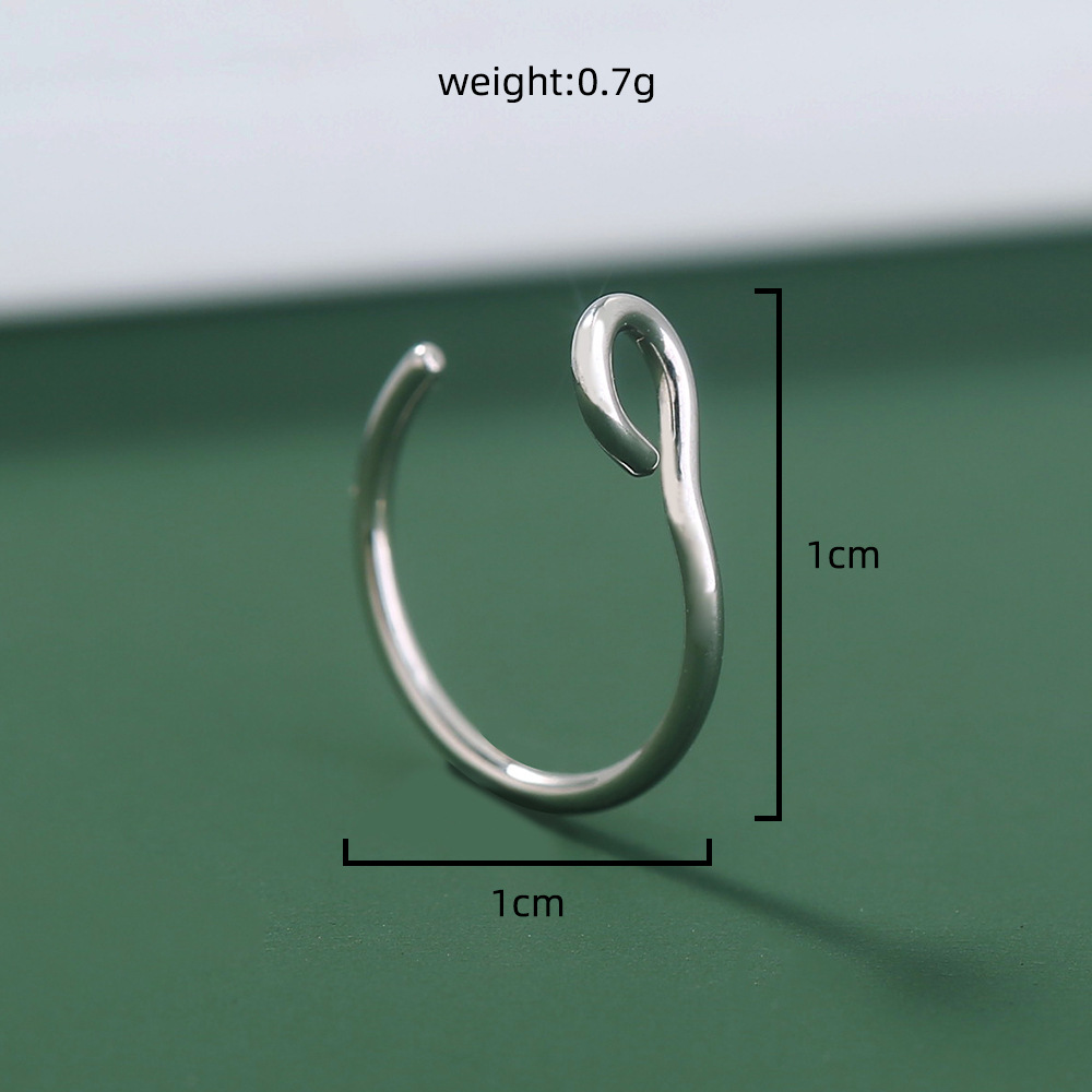 Punk Stainless Steel Fake Nose Ring Classic Couples Without Piercing Personality Jewelry Wholesale display picture 6