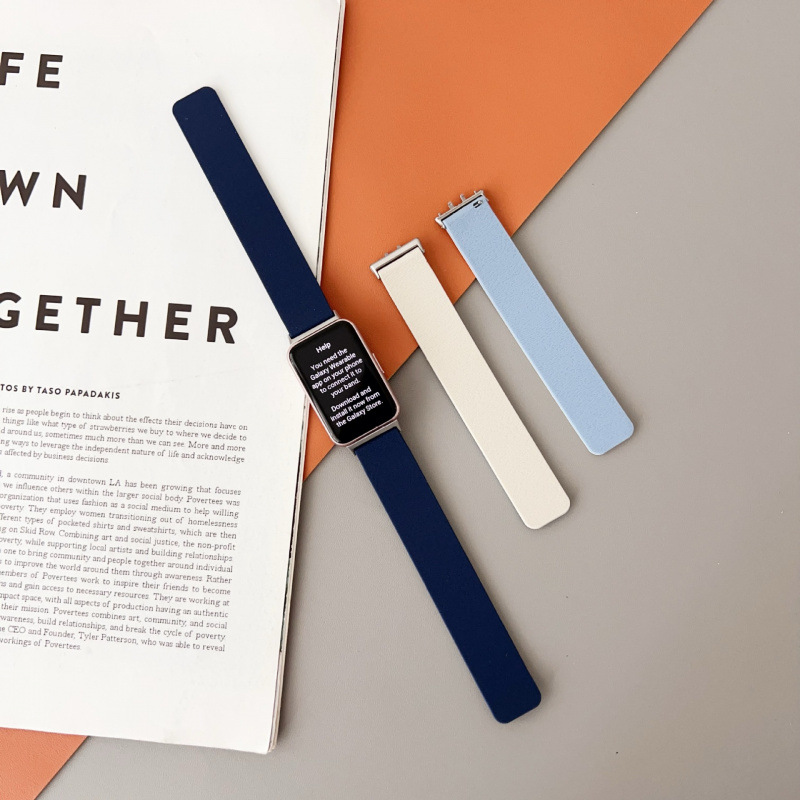 New cloud wood grain silicone magnetic suction for Apple 1-10 generation Huawei Samsung Fit3 strap Xiaomi 9PRO wristband