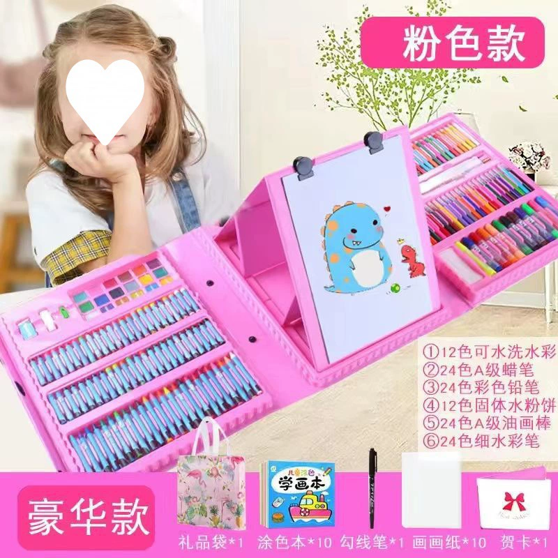Игрушка, подарочная коробка, детские цветные карандаши