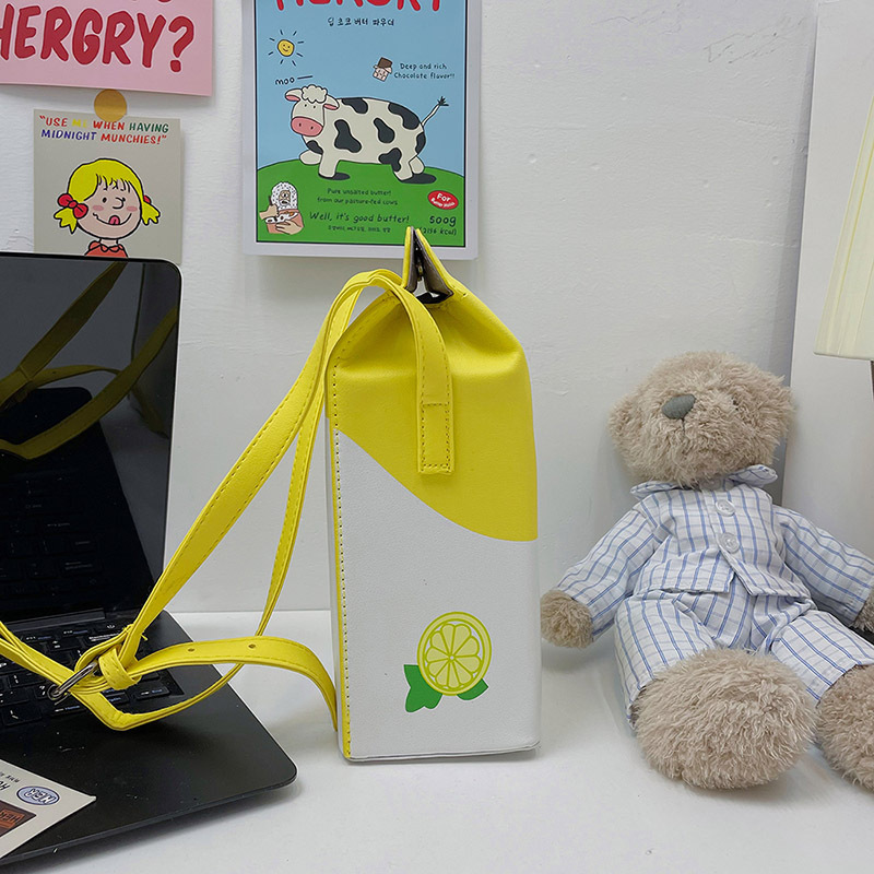 Small Pu Leather Fruit Square Buckle Crossbody Bag display picture 65