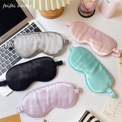 Double-sided satin sleep eye mask shading elastic strap travel lunch break eye mask breathable eye mask