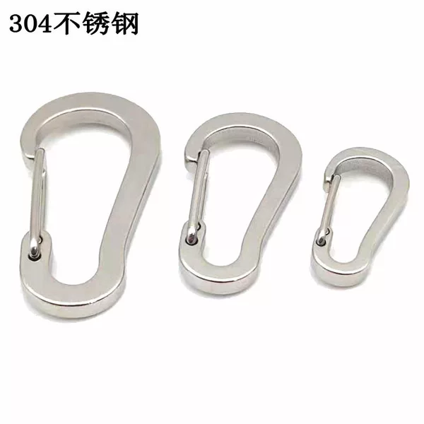 Manufacturer Supplies Stainless Steel Buckles, Outdoor Rust-Proof Bag Quick Hooks, Climbing Carabiners, Beach Tent Hooks with Locks