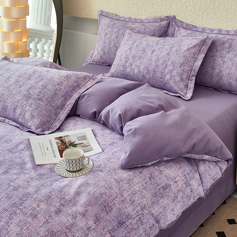 Cama de molido simple conjunto de cuatro piezas 2025 nuevo invierno engrosado sábanas cubierta de cama de algodón puro