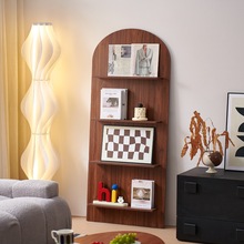 网红ins复古书架客厅书报架中古杂志架落地宣传展示架靠墙收纳mω