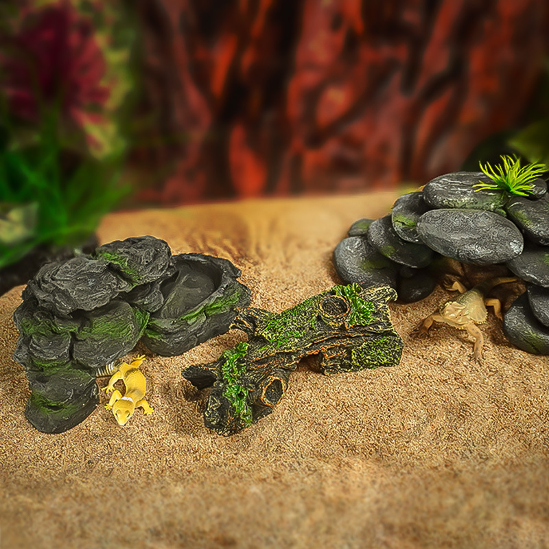 Plataforma de tumbado para tortugas, escalera de escalada, piedra de tumbado, zona de descanso, paisajismo para peceras, escondite, cueva para reptiles, decoración