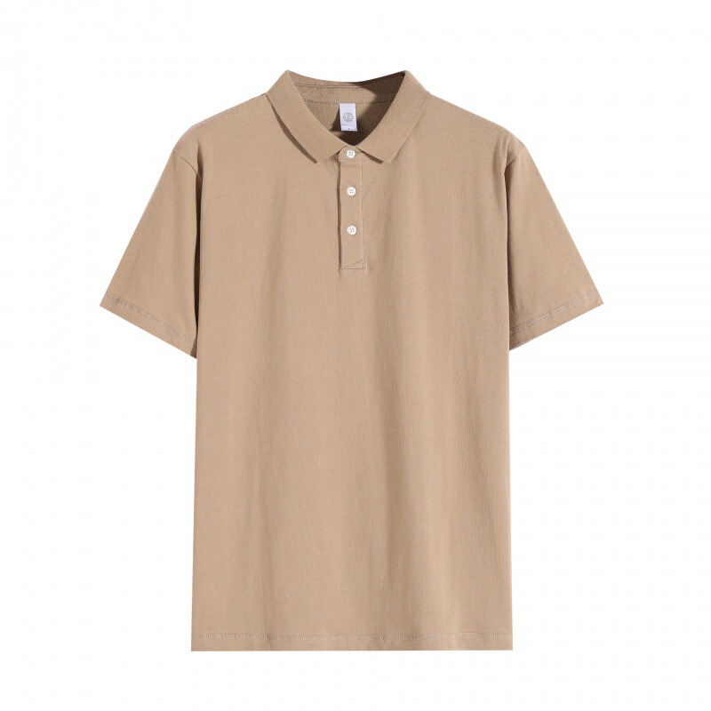 ビジネス男性poloシャツ日系重ポンド純綿襟tシャツポールシャツゆるい純色女性作業服250g|undefined