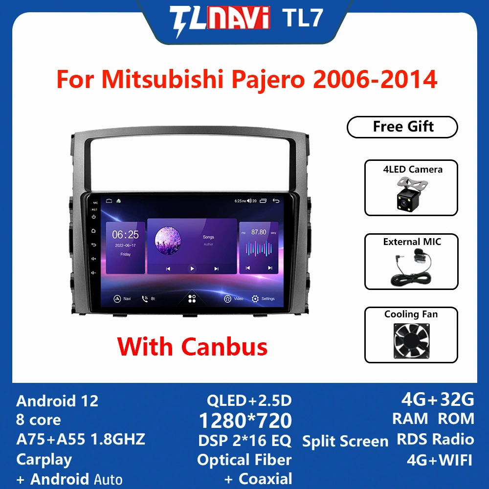 Кросс-шбордный комплект для Mitsubishi Pajero 2006-2011 car Android большой экран полно сетевой GPS навигации