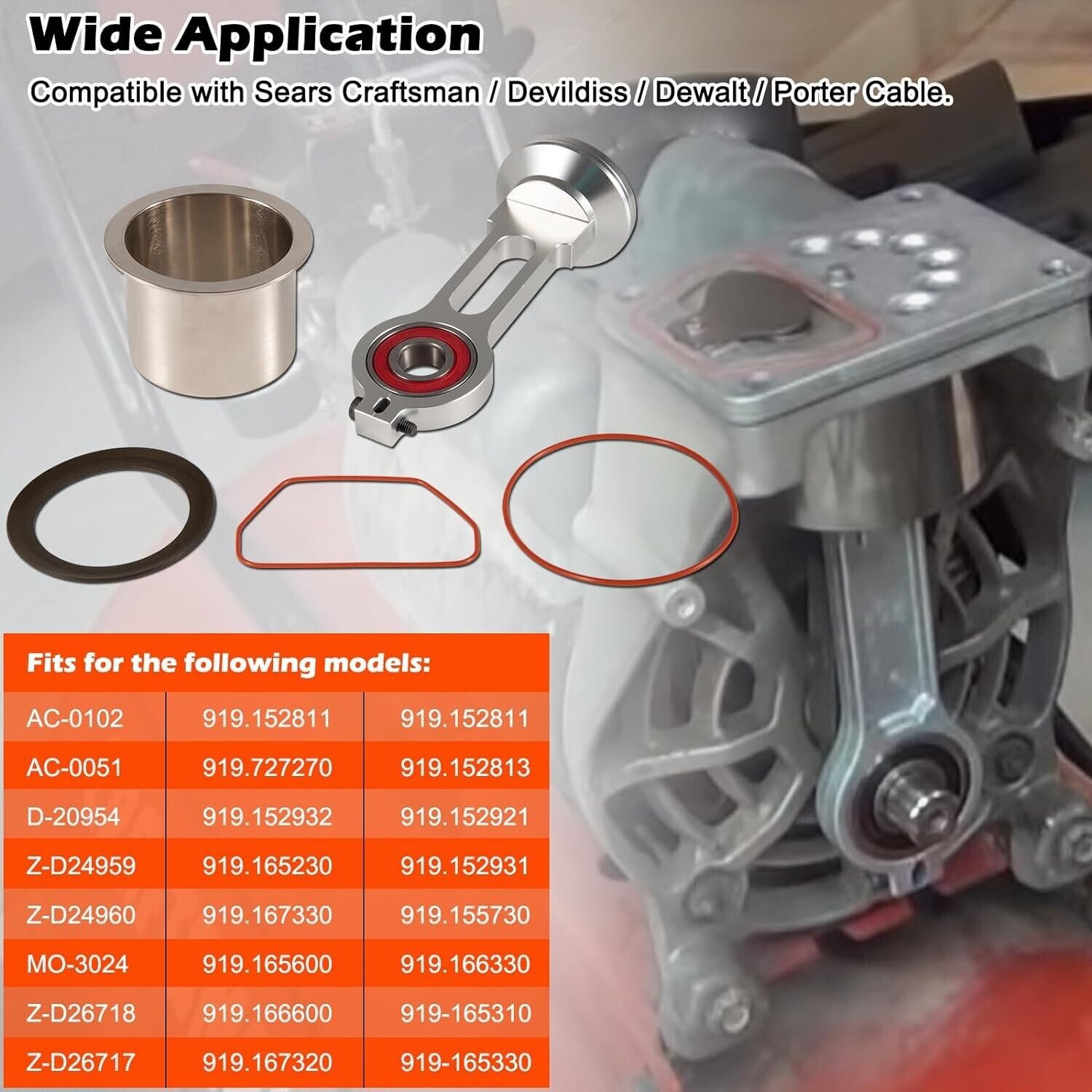 Kk-4835 Kk-5081 A02743 Compressor Piston Kit Set Ac-0102 Ac-0051