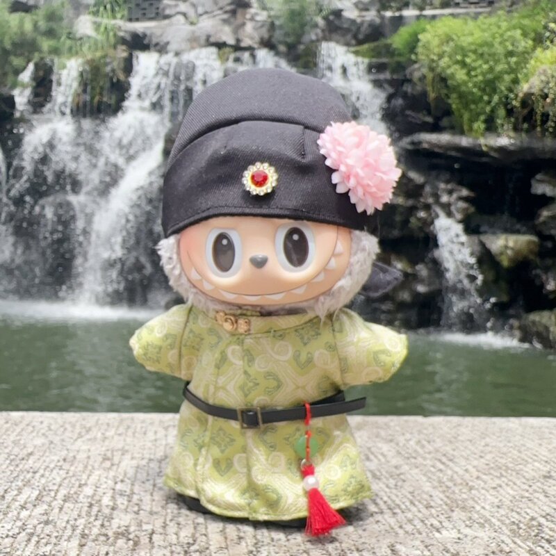 17cm Ancient Style Tang Suit with Flowers and Birds, New Super Cute Ethnic Style Chinese Official Uniform La Bubu First and Third Generation
